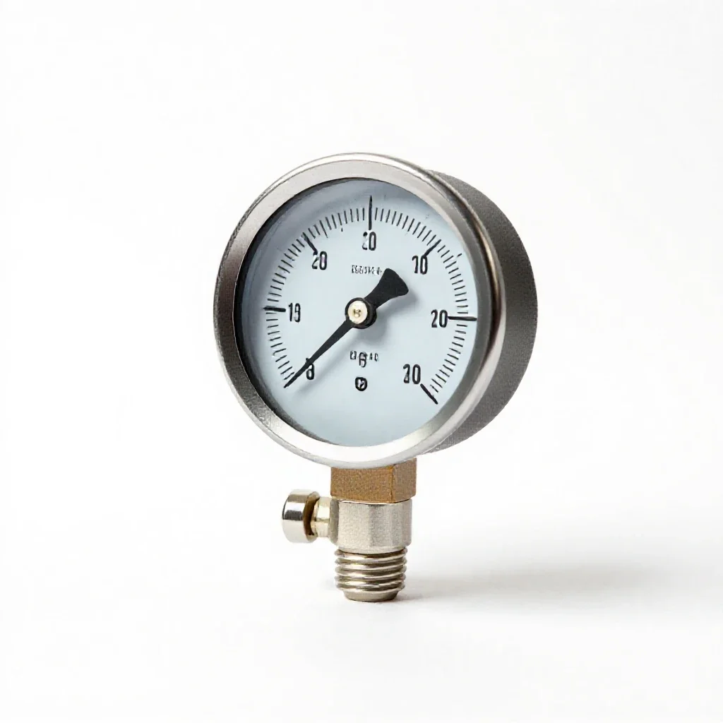 Pressure gauge isolated on a white background