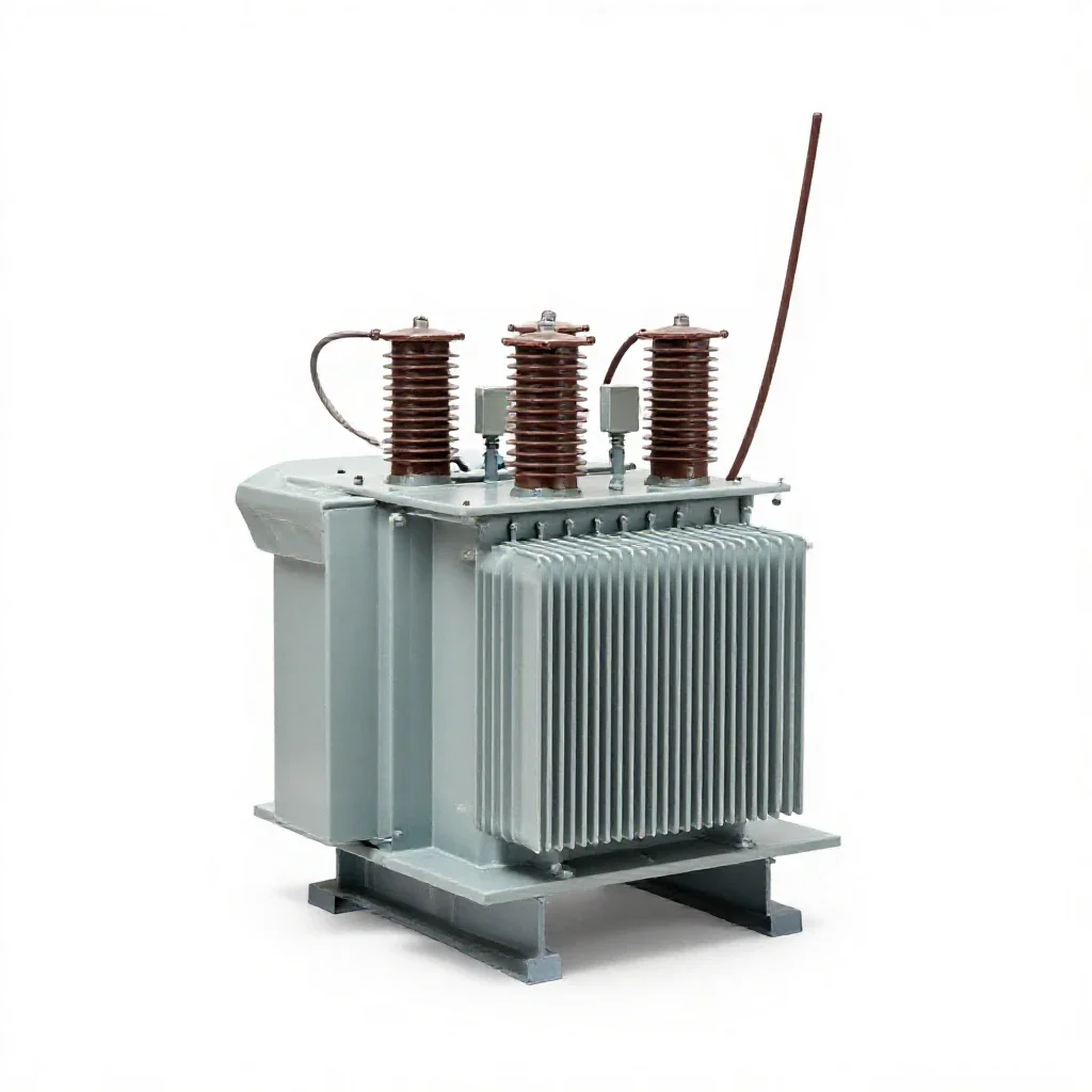 Transformer substation model isolated on a white background