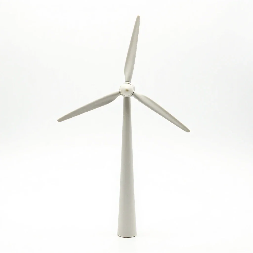 Wind turbine nacelle model isolated on a white background