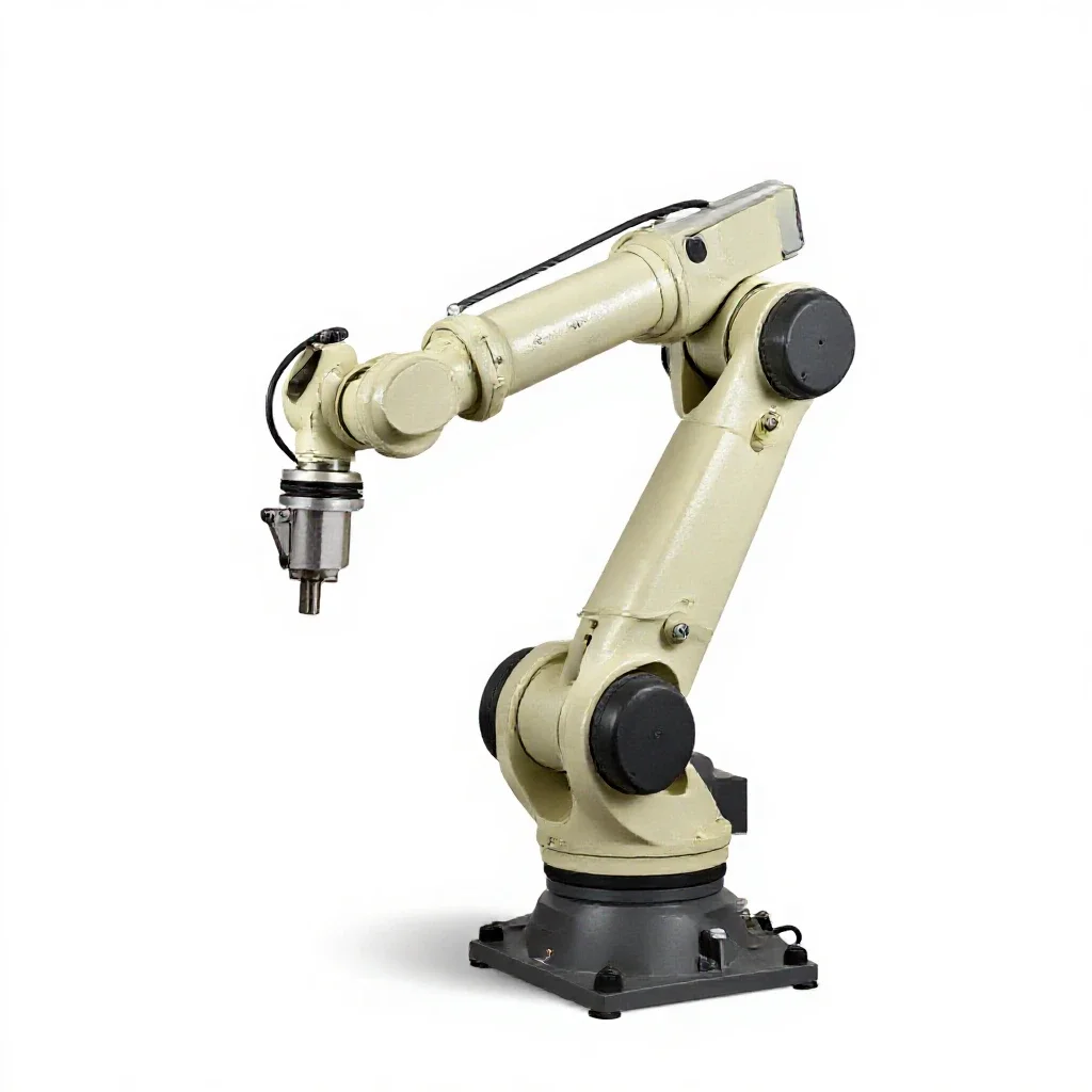Industrial robot arm isolated on a white background