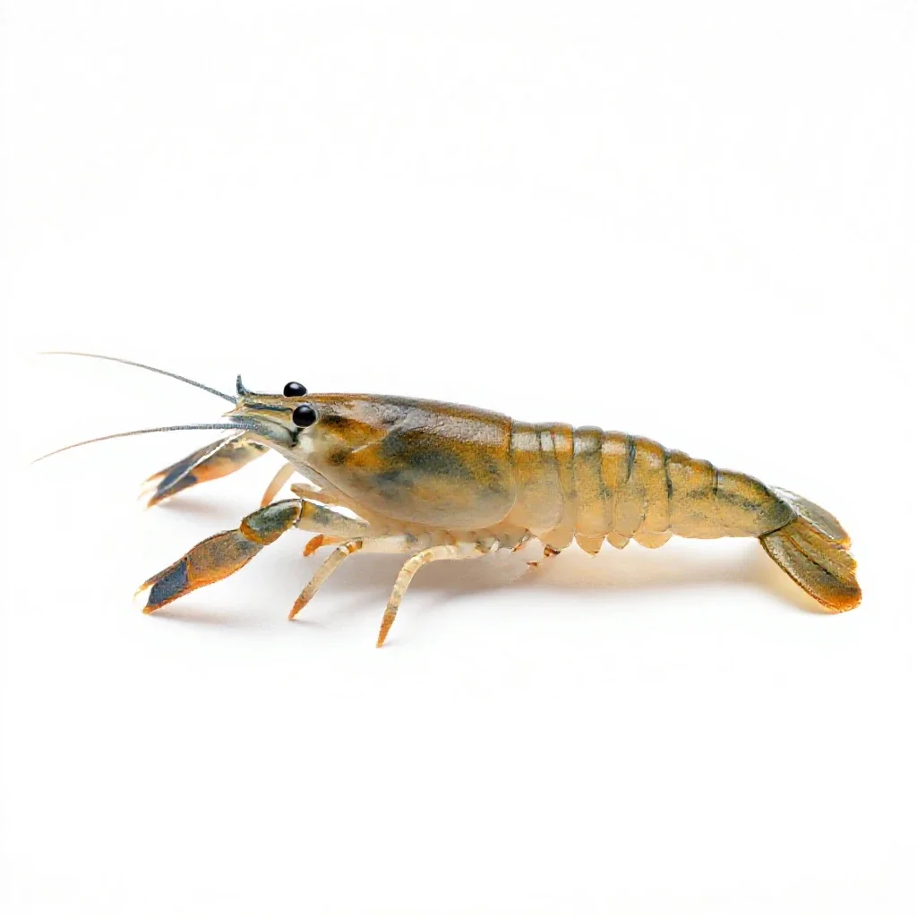 Brine shrimp isolated on a white background