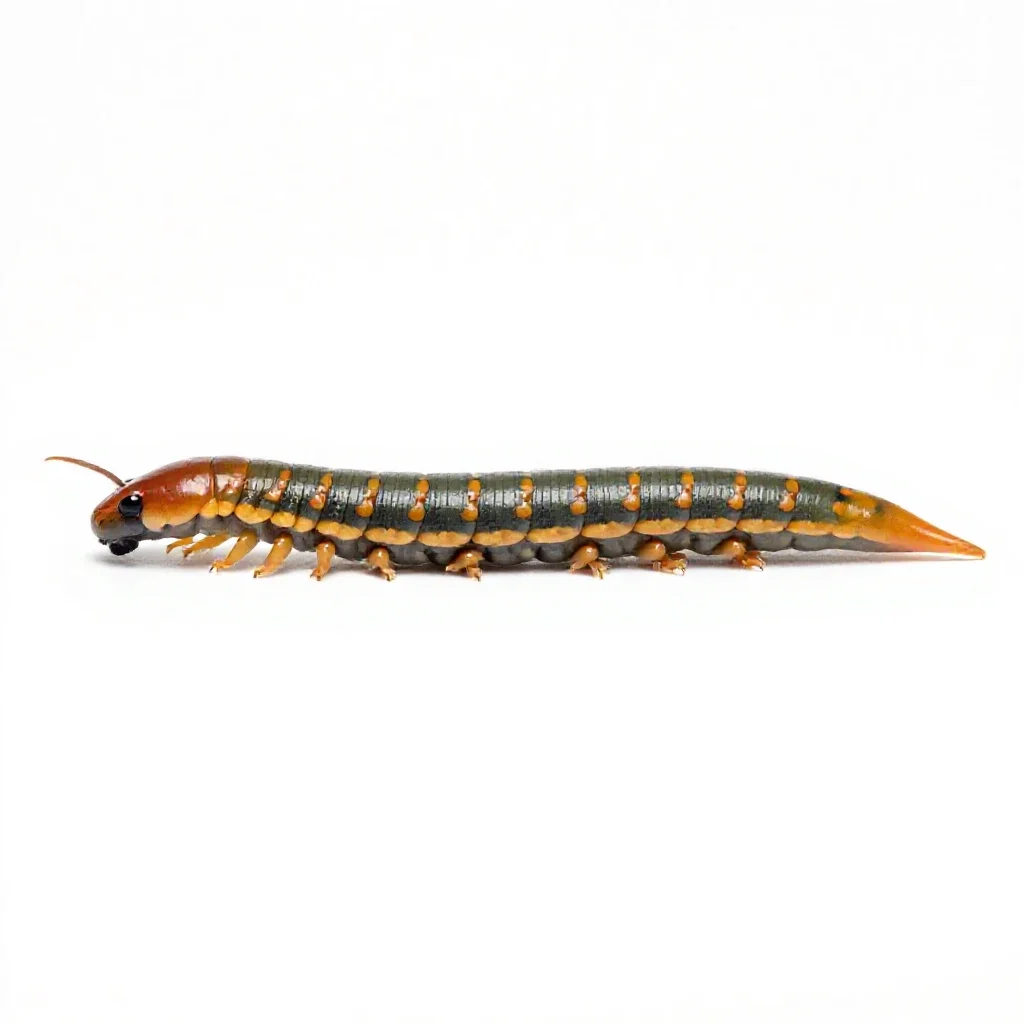 Centipede isolated on a white background