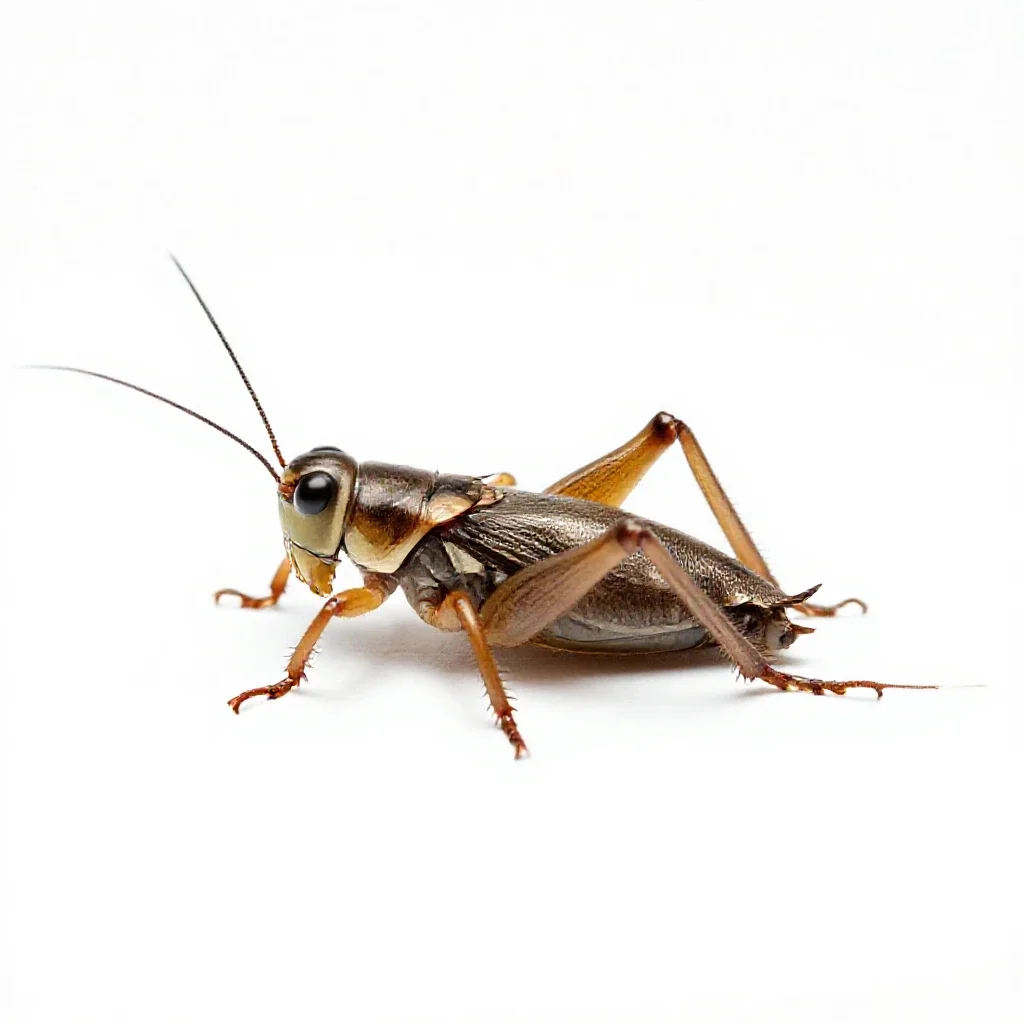 Field cricket isolated on a white background