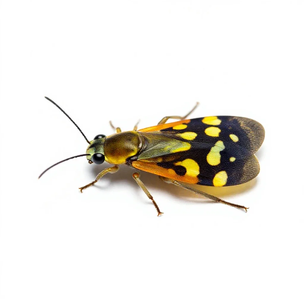 Firefly glowing isolated on a white background