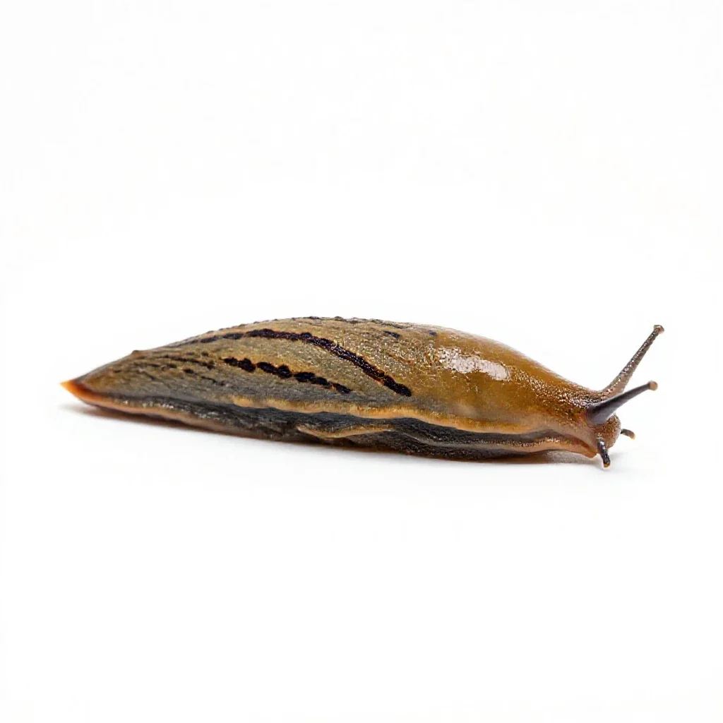 Garden slug isolated on a white background