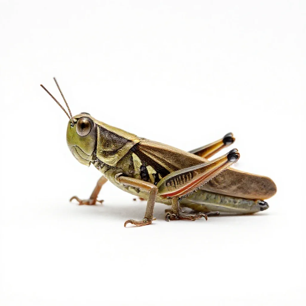 Grasshopper isolated on a white background