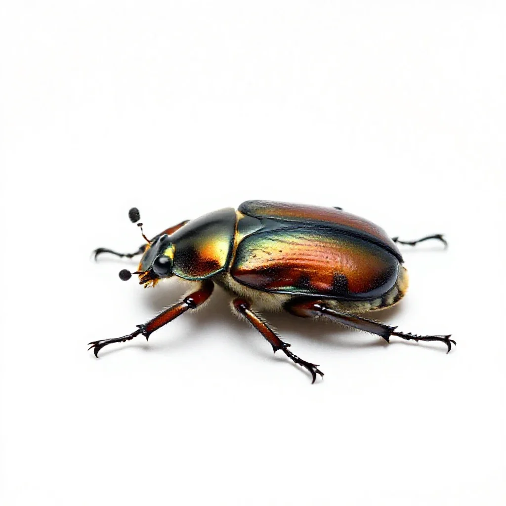 Jewel beetle isolated on a white background