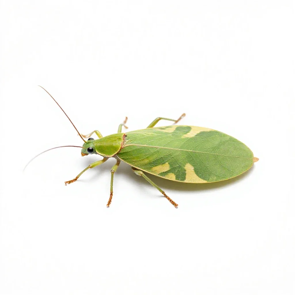 Leaf insect isolated on a white background