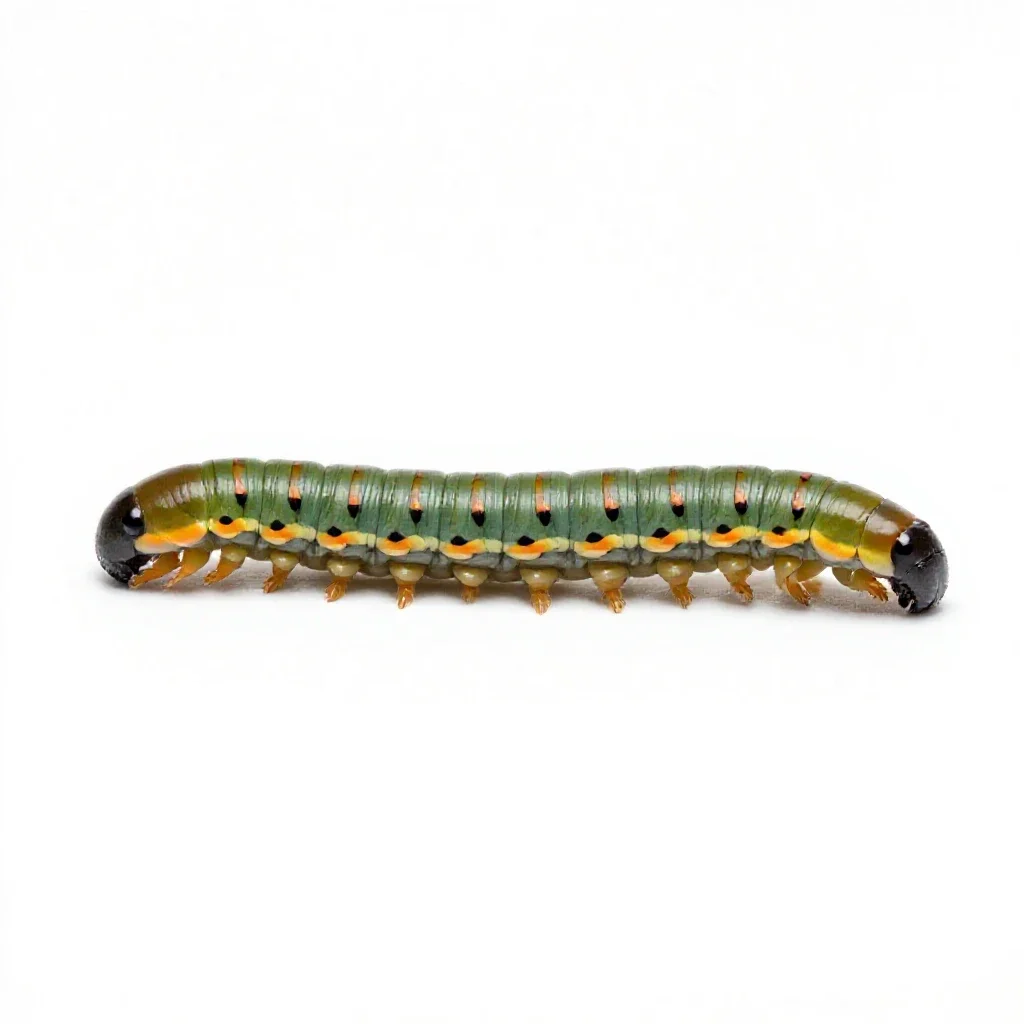 Millipede coiled isolated on a white background
