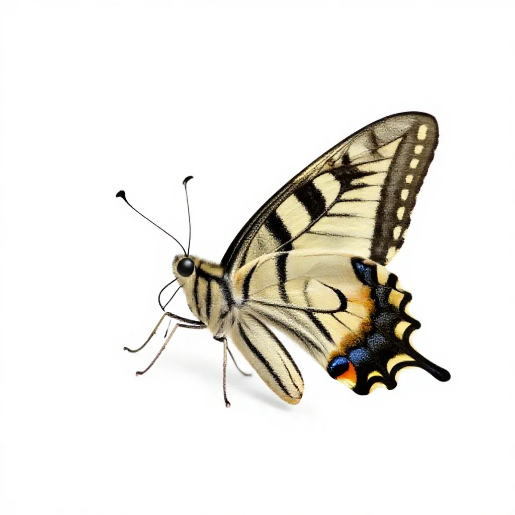 Swallowtail butterfly isolated on a white background