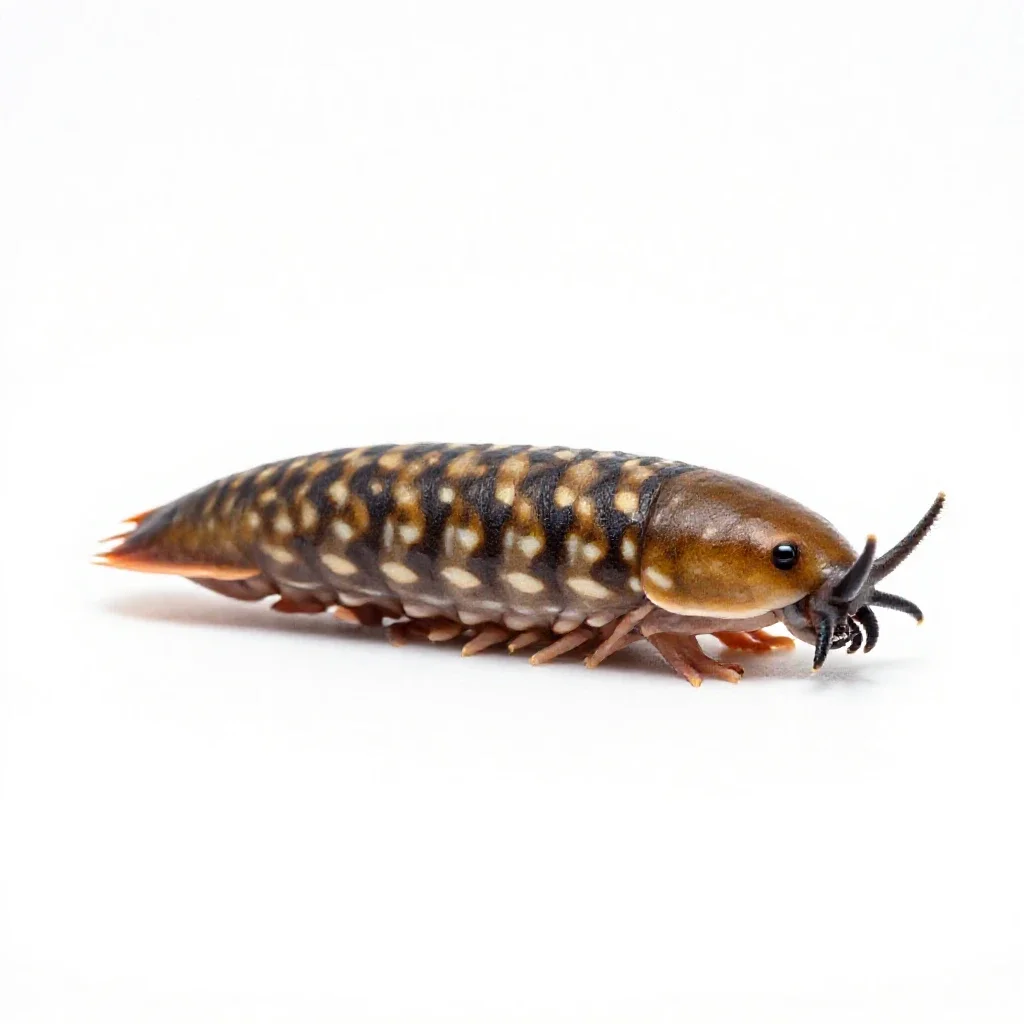 Woodlouse isolated on a white background