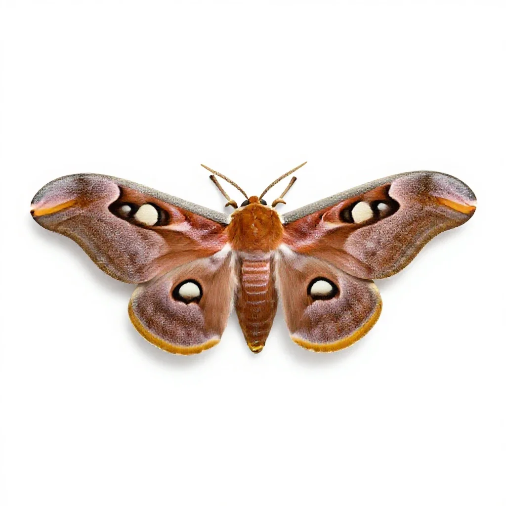 Atlas moth isolated on a white background