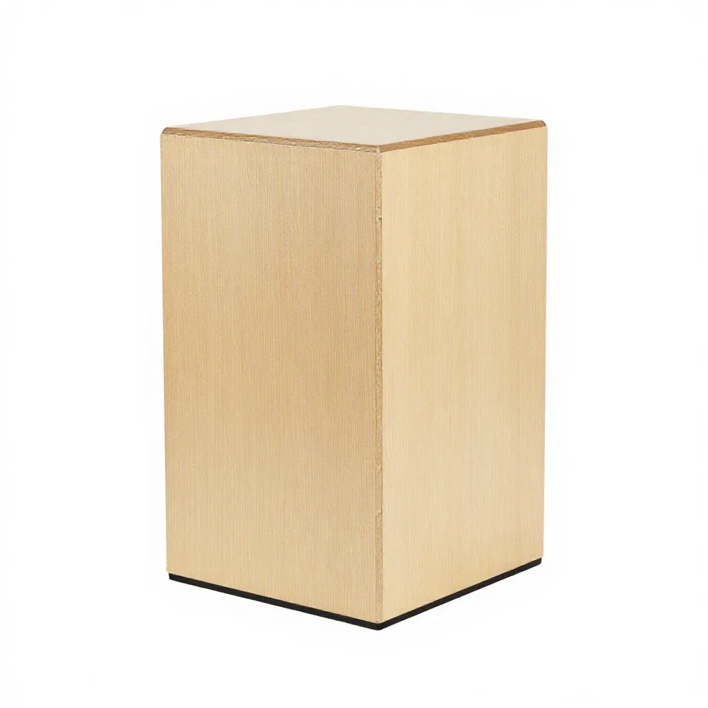 Cajon box drum isolated on a white background