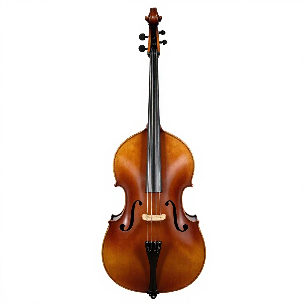 Double bass isolated on a white background