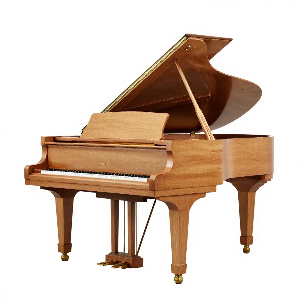 Grand piano isolated on a white background