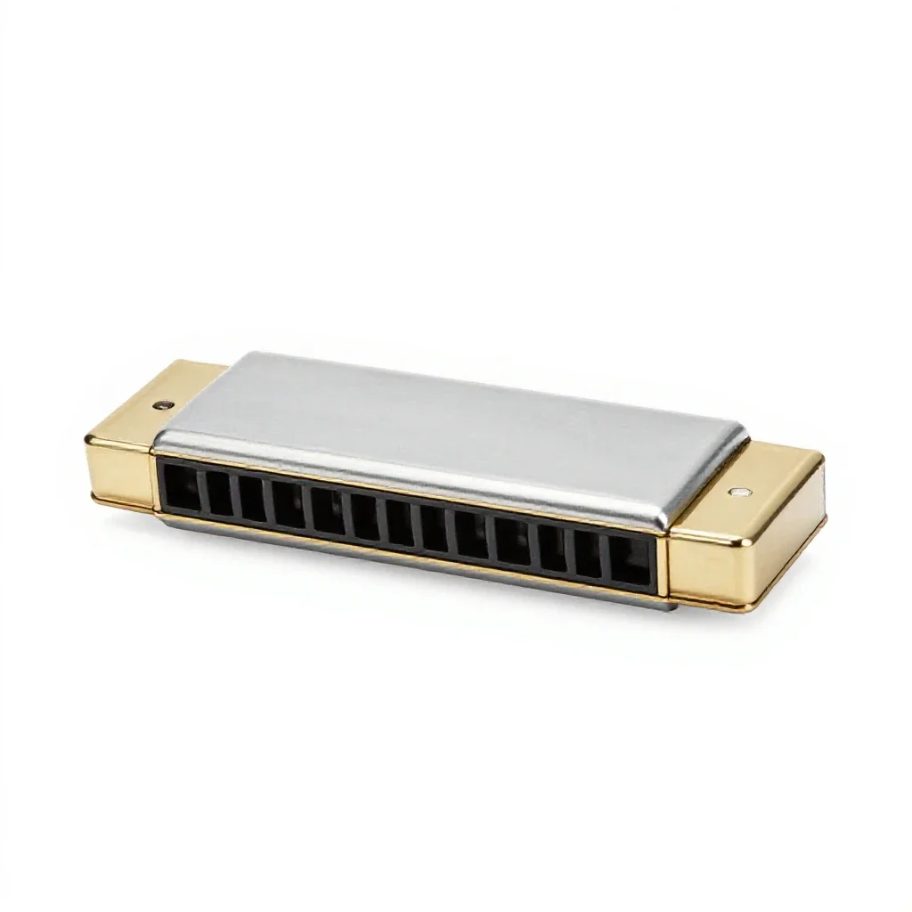 Harmonica isolated on a white background