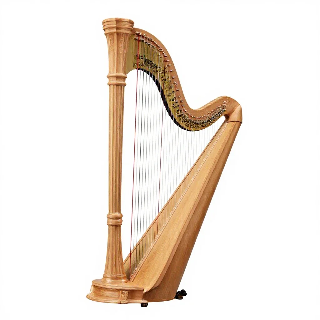 Harp isolated on a white background