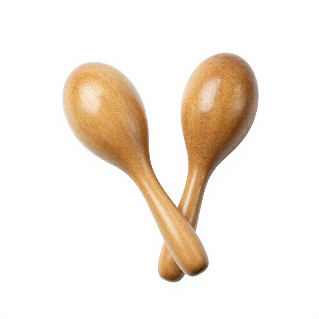 Pair of maracas isolated on a white background