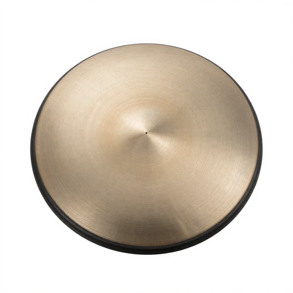 Steel tongue drum isolated on a white background