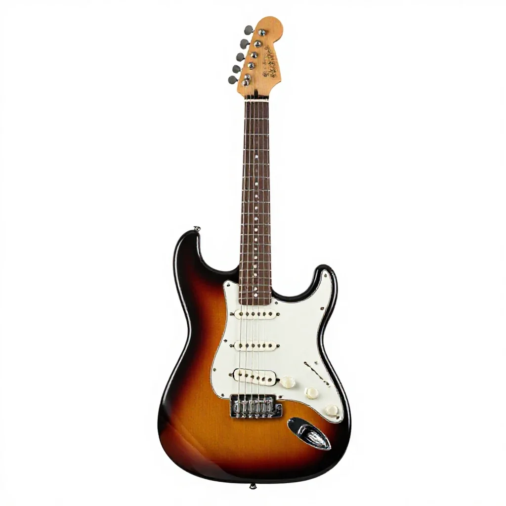 Electric guitar isolated on a white background