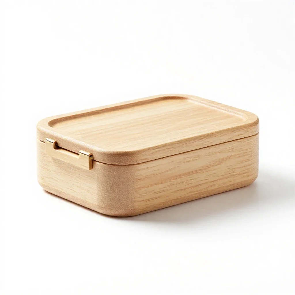 Lunch box with clips isolated on a white background