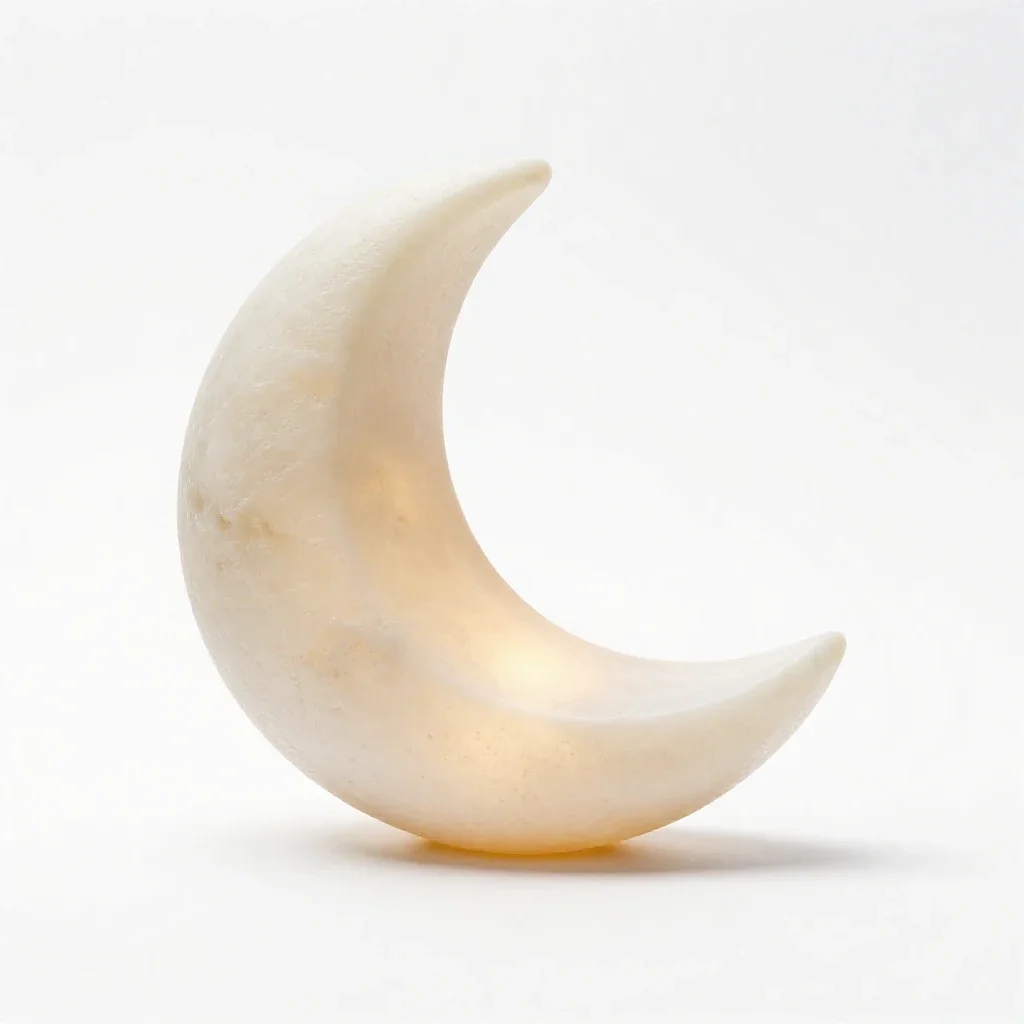 Night light shaped like a moon isolated on a white background