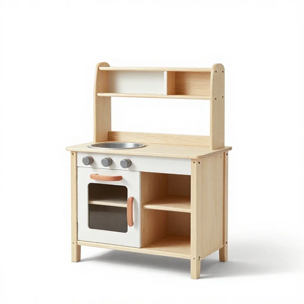 Play kitchen isolated on a white background