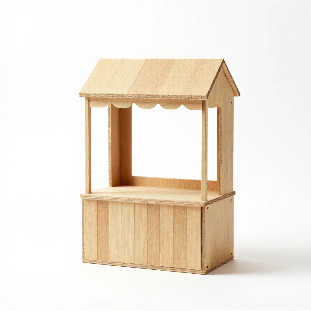 Puppet theatre isolated on a white background