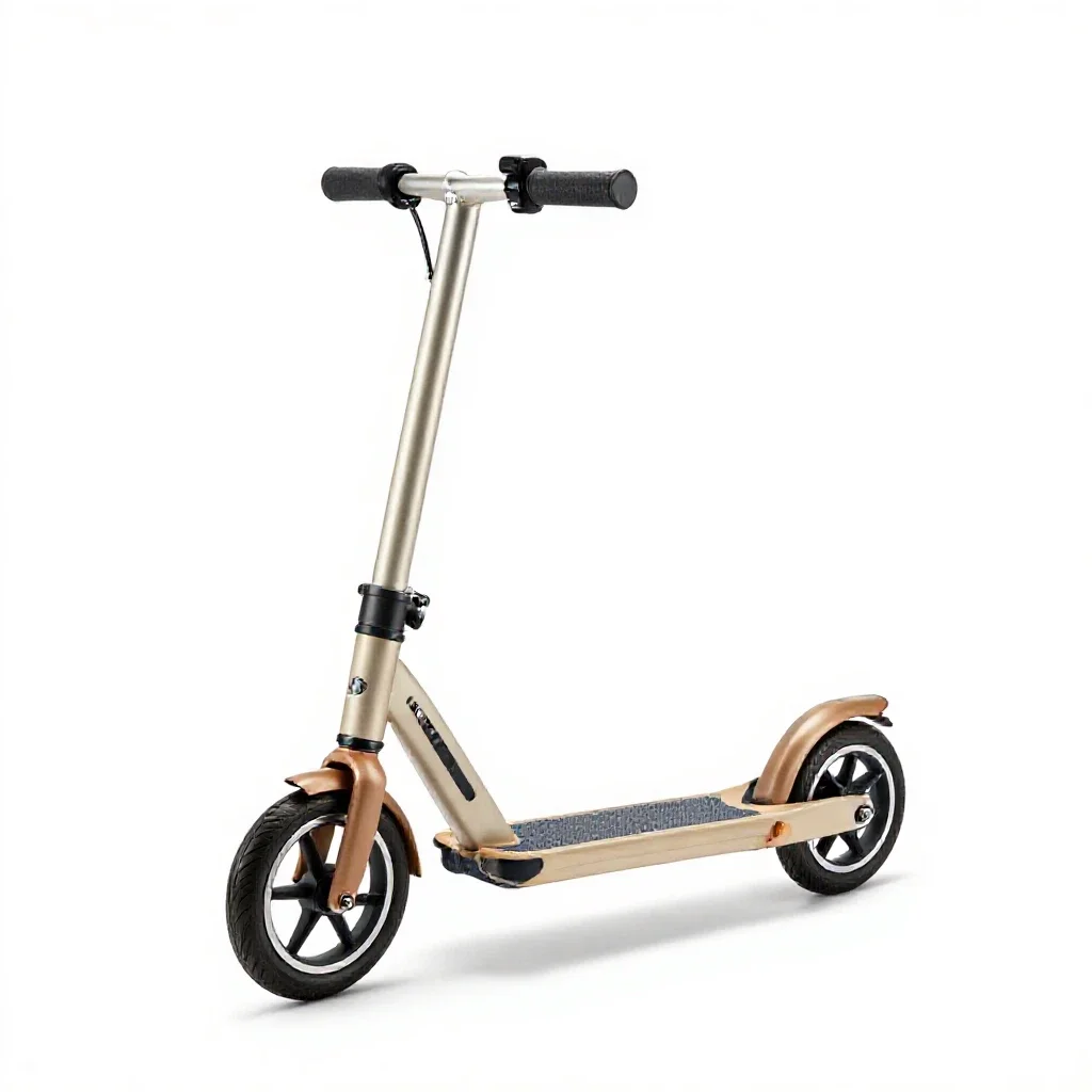 Scooter with a folding stem isolated on a white background