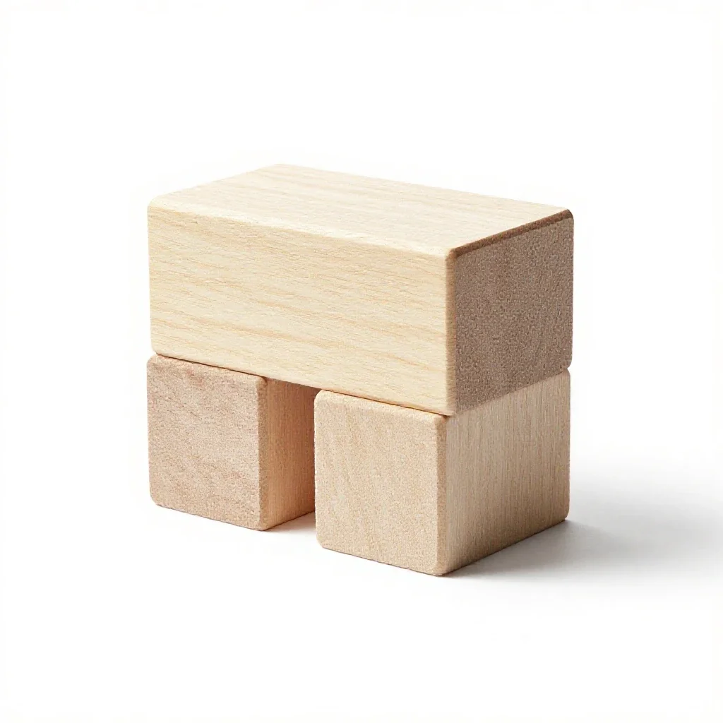 Soft building block set isolated on a white background
