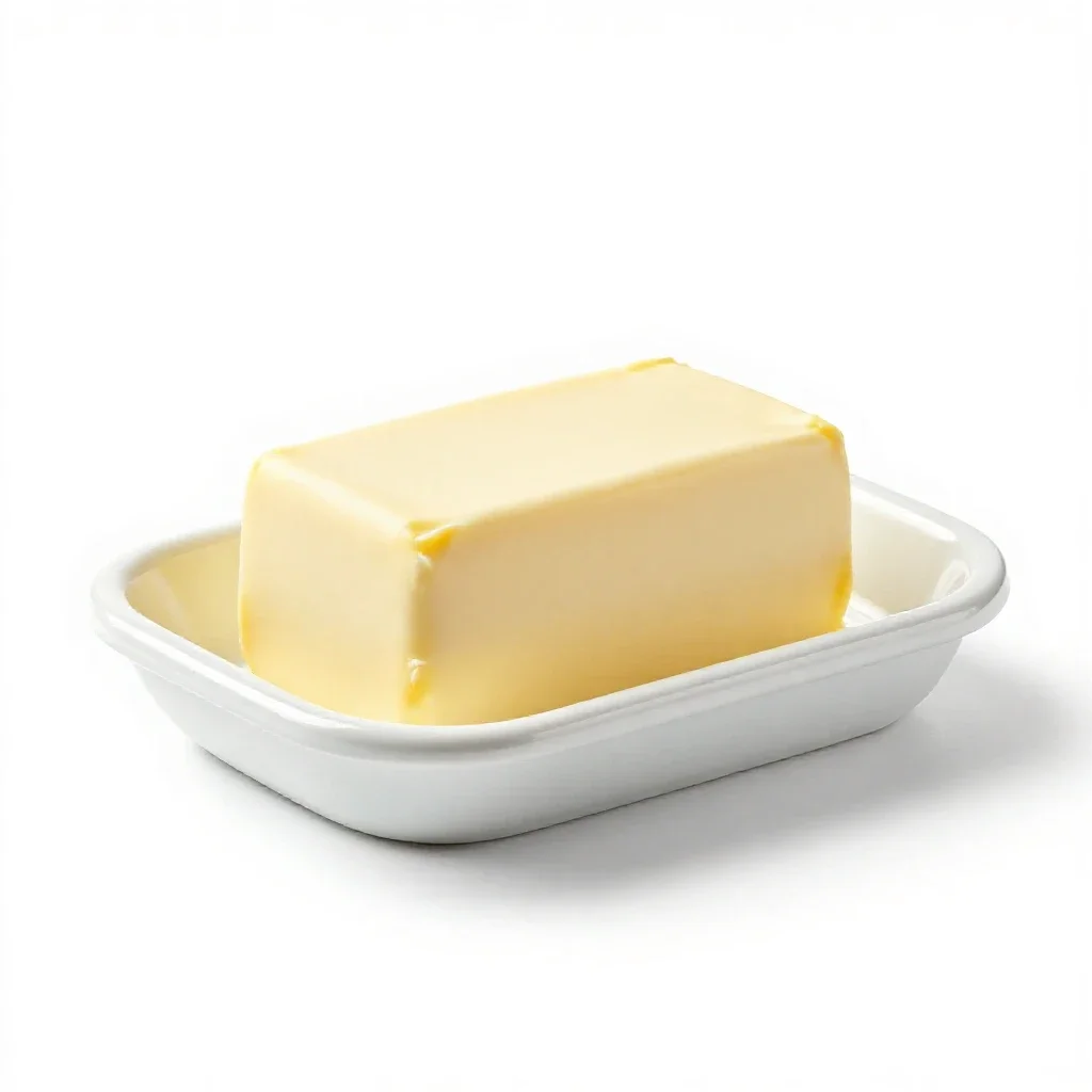 Butter dish isolated on a white background
