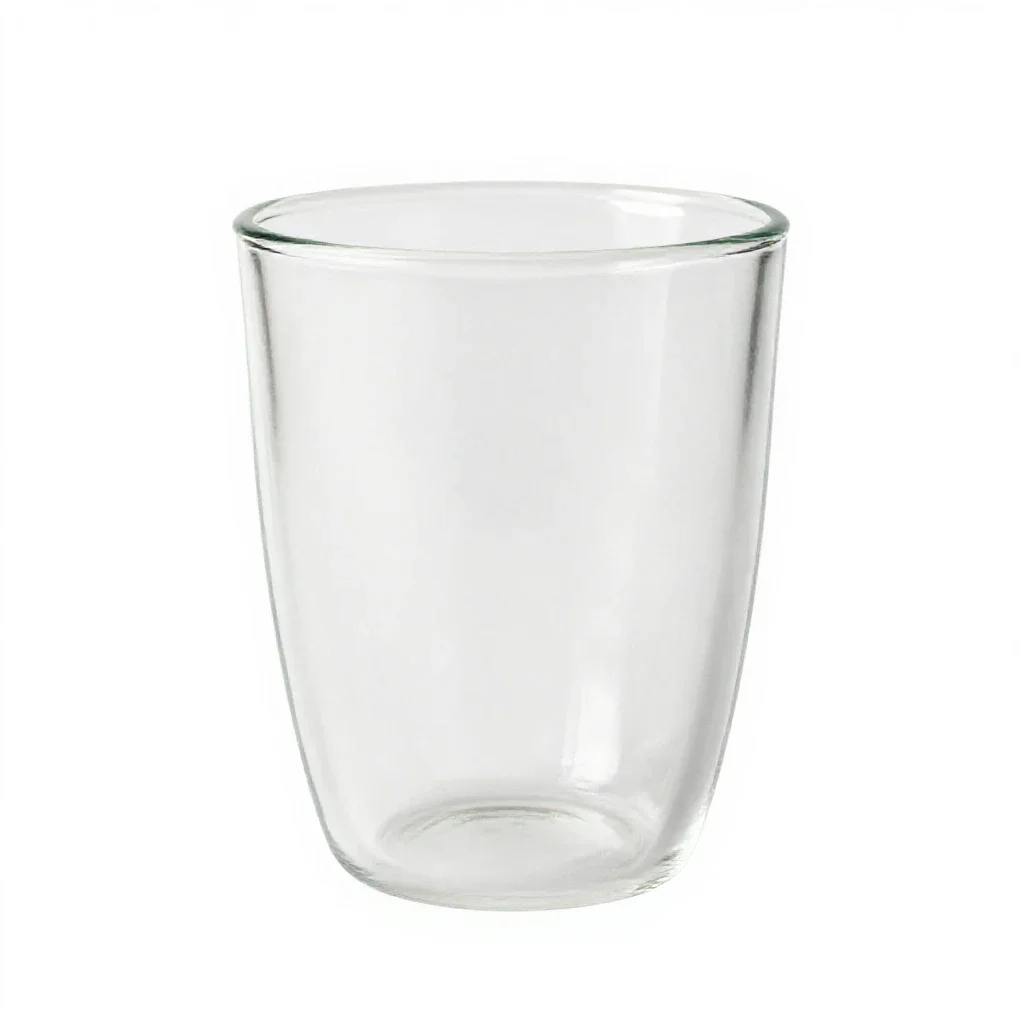 Double-walled glass tumbler isolated on a white background