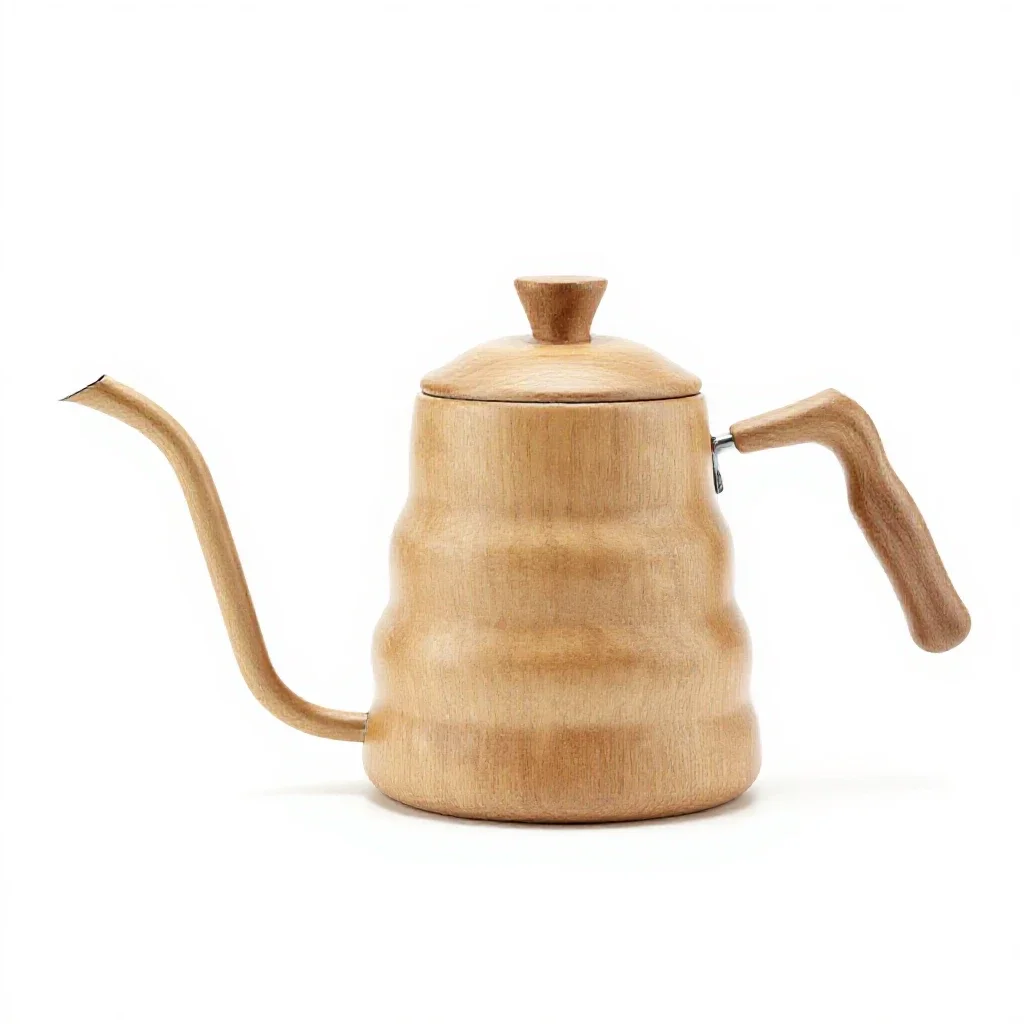 Gooseneck pour-over kettle isolated on a white background