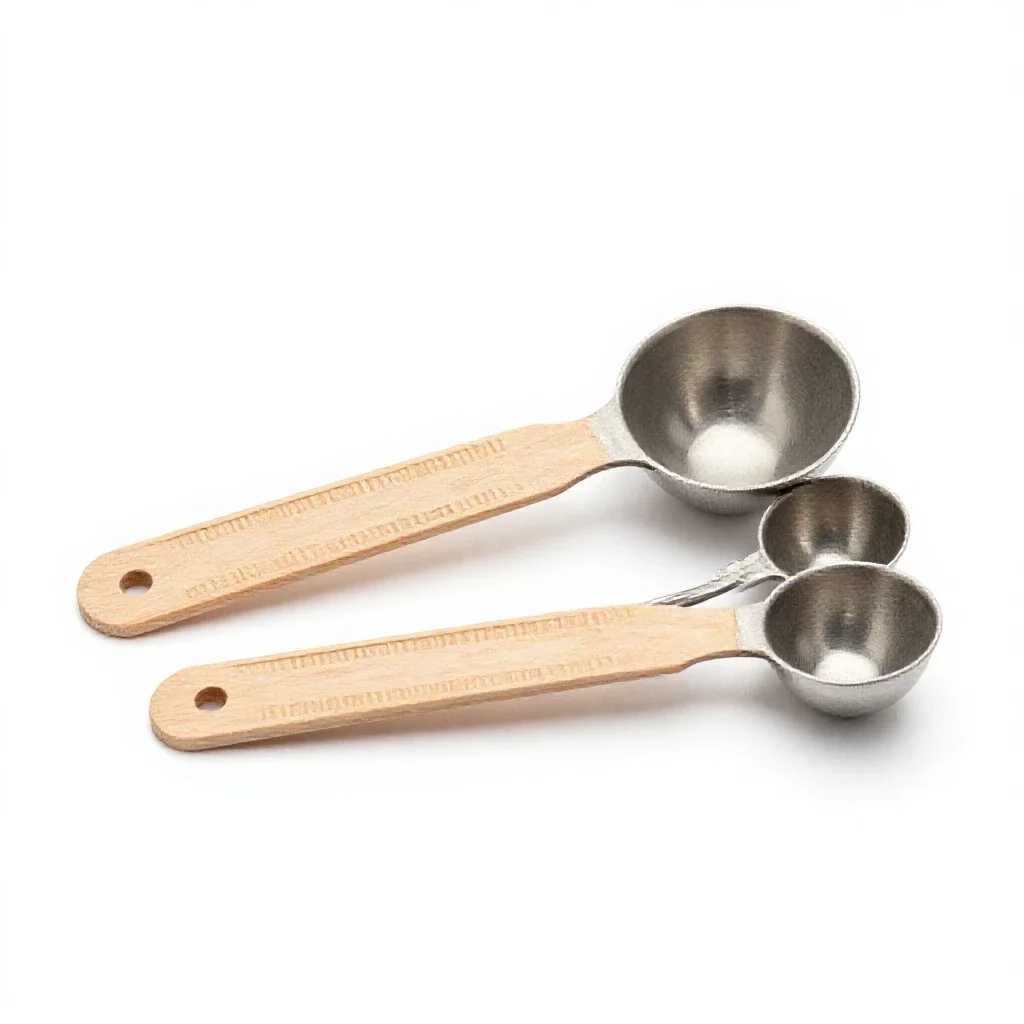 Set of measuring spoons isolated on a white background