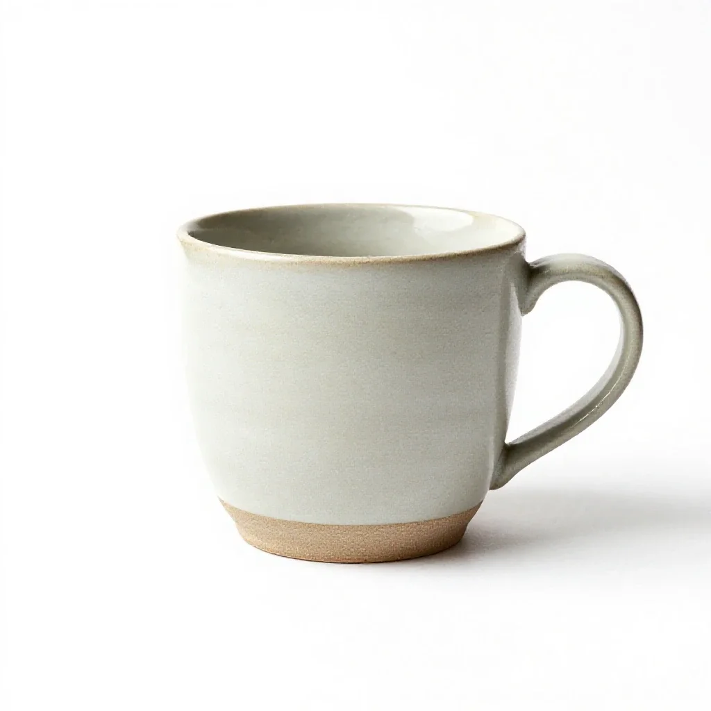 Stoneware mug isolated on a white background