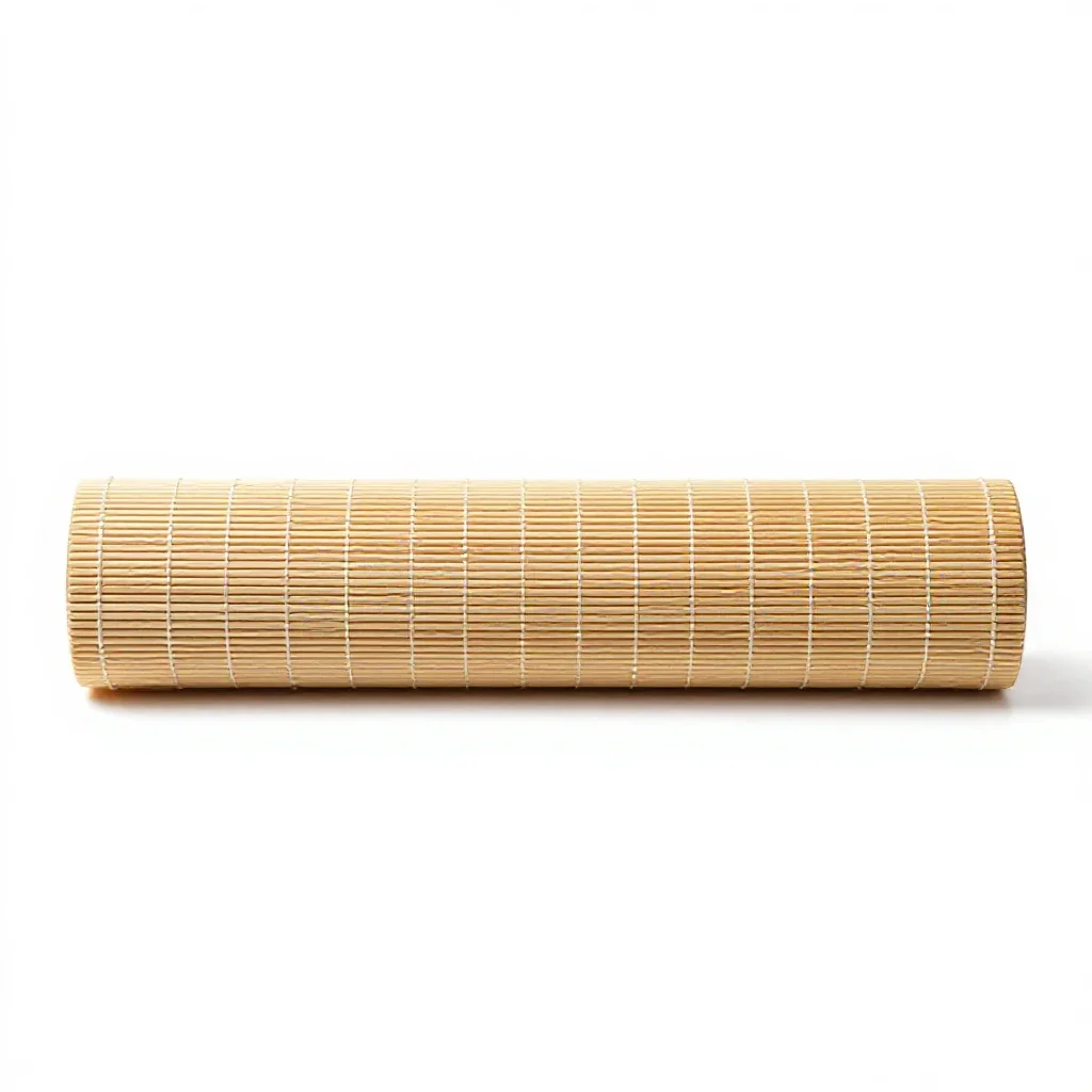 Sushi rolling mat isolated on a white background