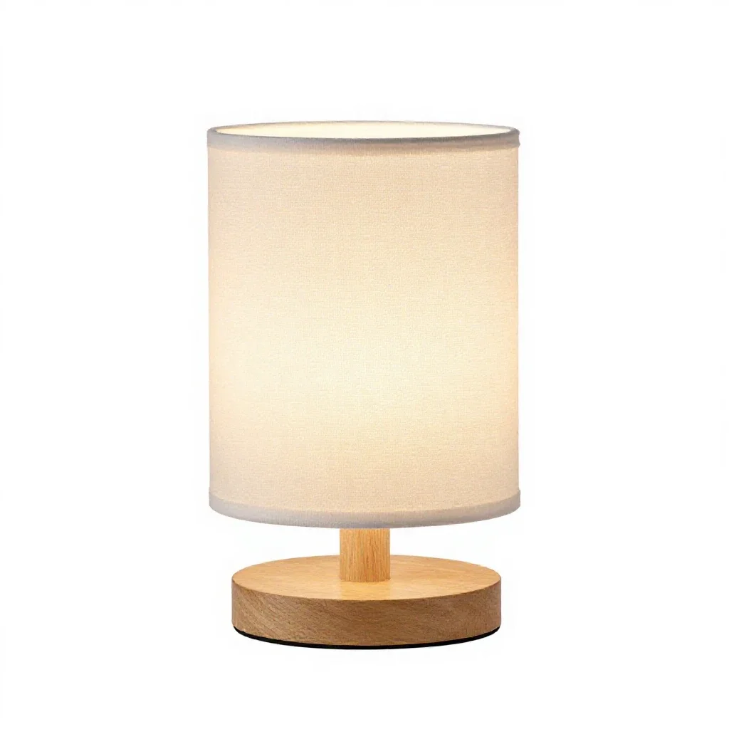 Bedside touch lamp isolated on a white background