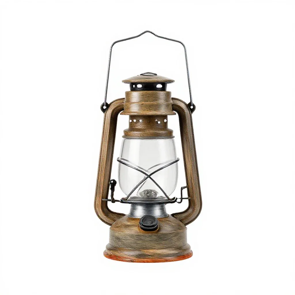 Camping lantern isolated on a white background