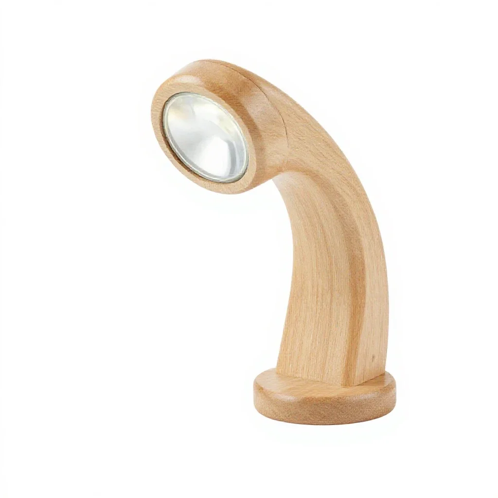 Clip-on reading light isolated on a white background