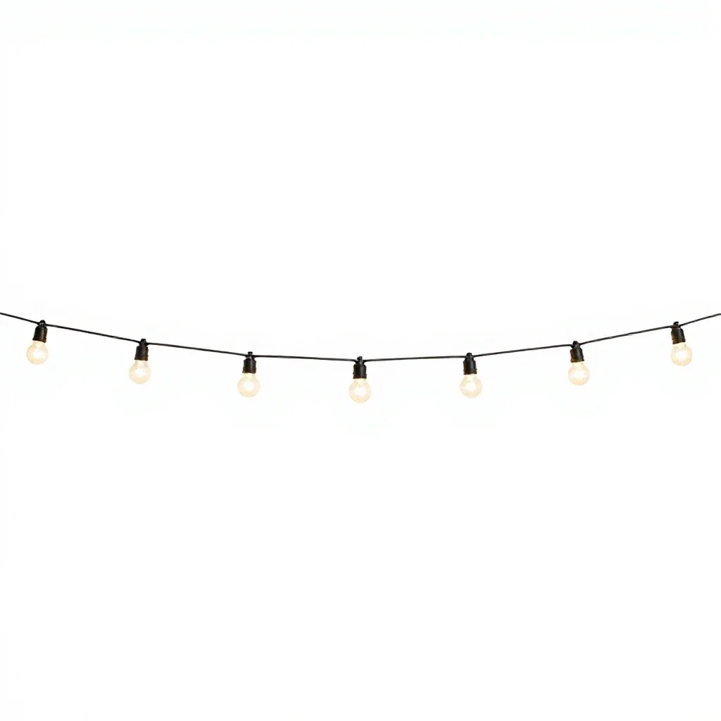 Festoon string light isolated on a white background