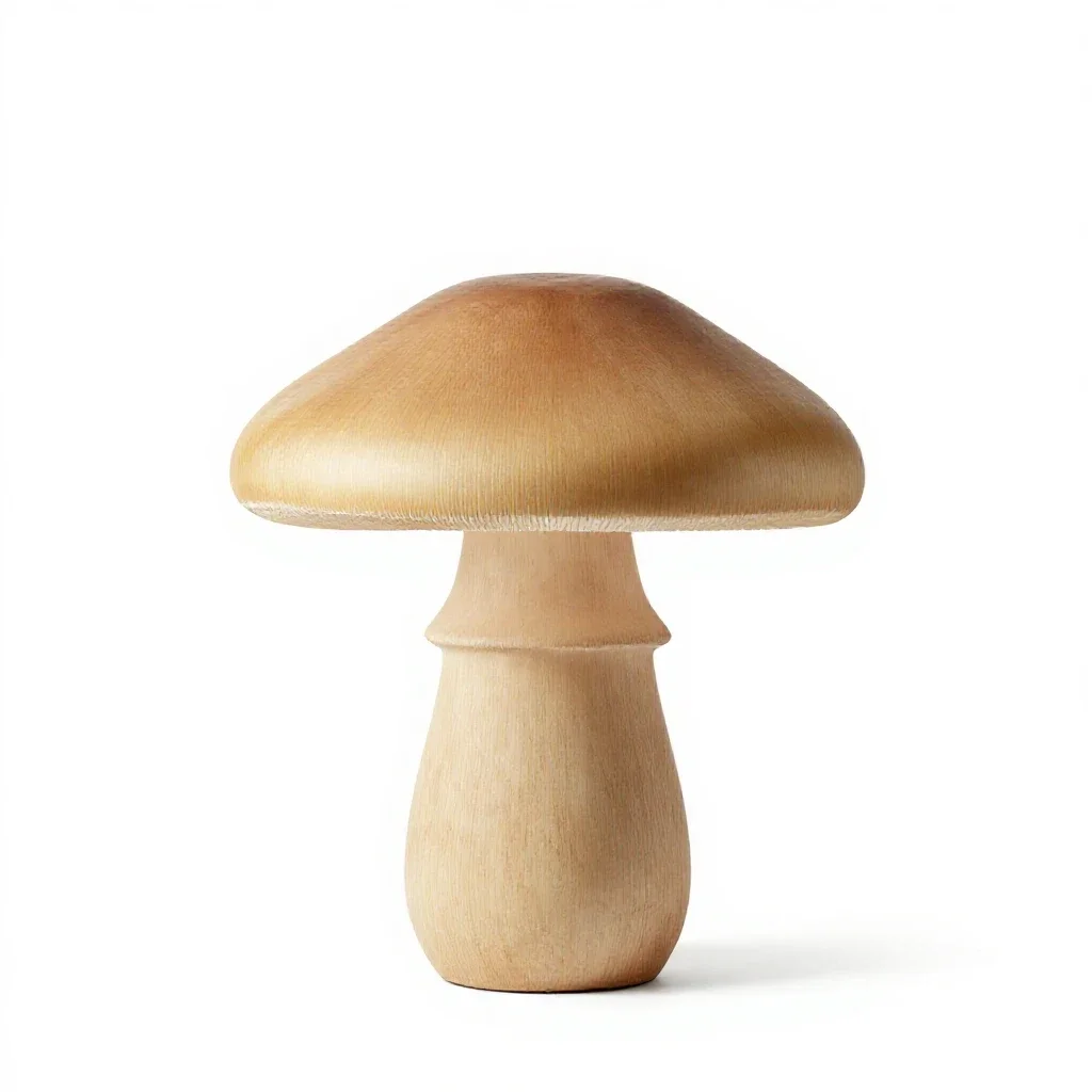 Mushroom table lamp isolated on a white background
