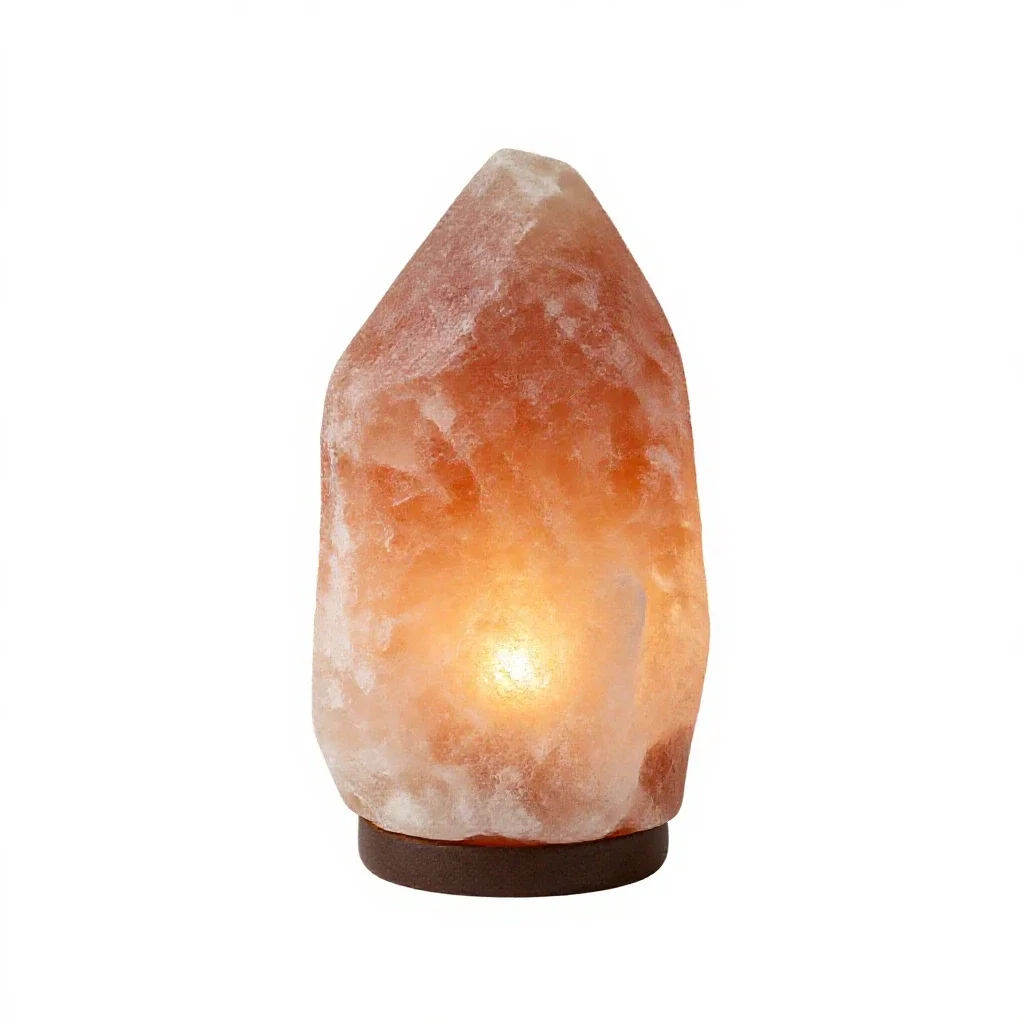 Salt lamp isolated on a white background
