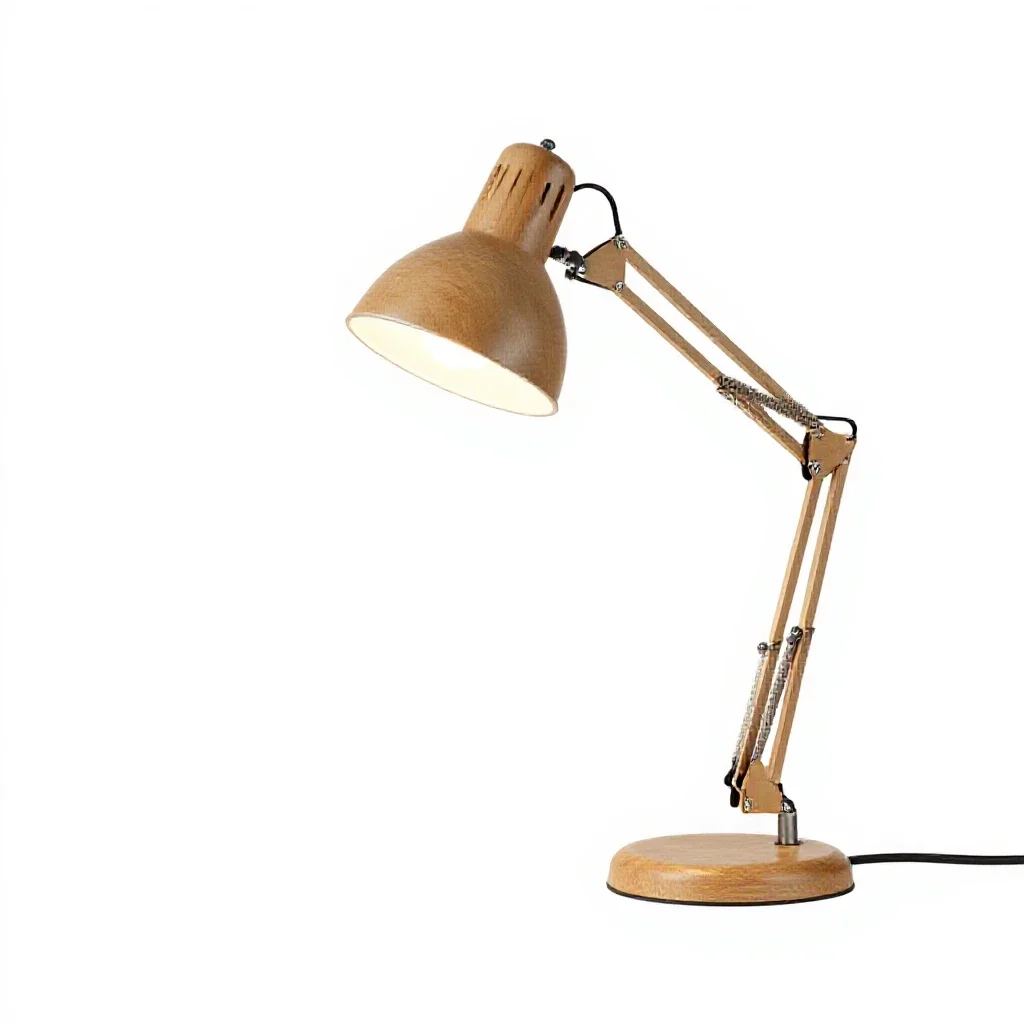Articulated architect desk lamp isolated on a white background