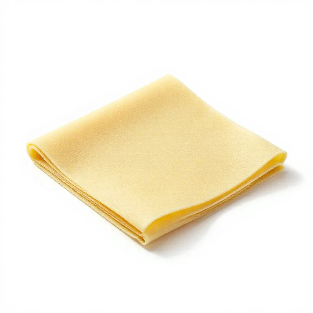 Beeswax wrap folded isolated on a white background