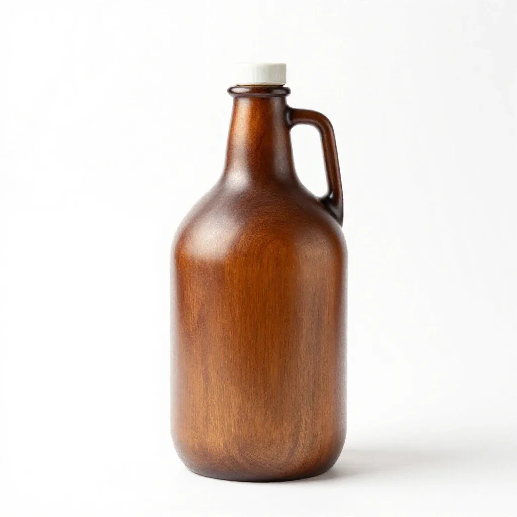 Growler with a swing top isolated on a white background