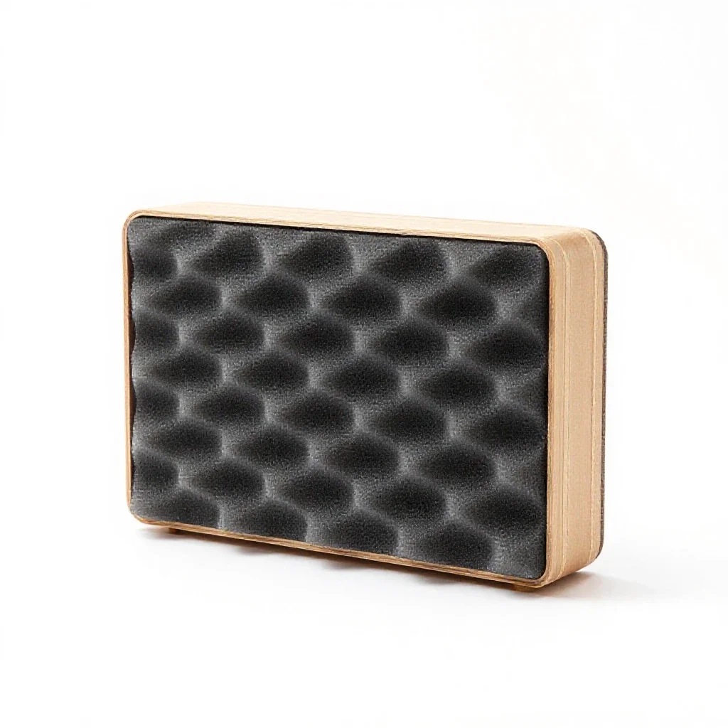 Hard camera case with foam isolated on a white background