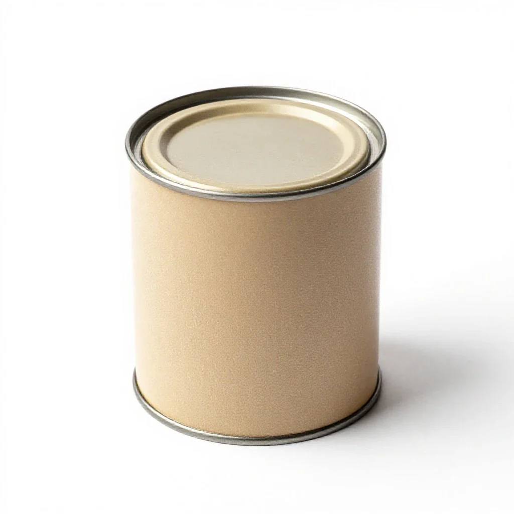 Paint tin with a lever lid isolated on a white background