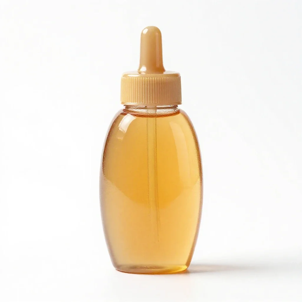 Squeeze honey bottle isolated on a white background