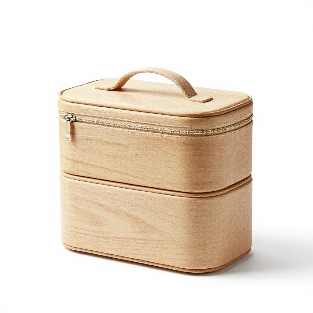 Stacked bento tiffin carrier isolated on a white background