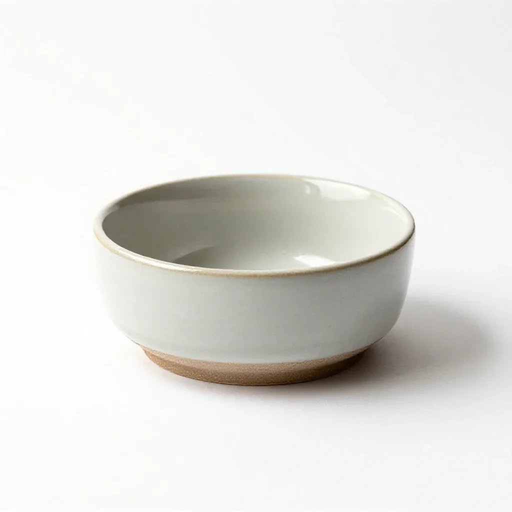 Ceramic dog bowl isolated on a white background